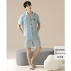 【凉感丝滑冰雪丝】自然醒爱琴海情侣睡衣夏季薄款短袖冰雪丝凉感套装女宽松休闲抗菌男士家居服开衫JLM 商品缩略图13