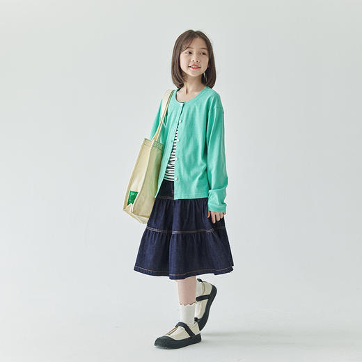 棵初夏季新品儿童轻薄肌理感针织开衫亲子款甜美纯色空调衫 商品图2