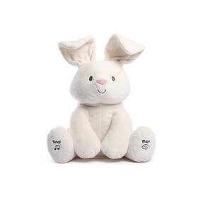 GUND 费罗拉兔子花朵躲猫猫会唱歌毛绒玩偶GUNC6050681-1
