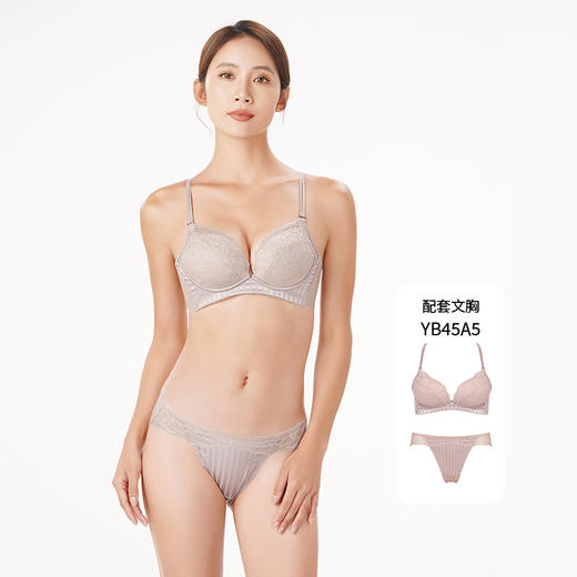 都市丽人薄透丝滑内裤女蕾丝+泳布内裤三角内裤YP45A5 商品图1