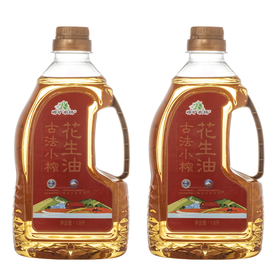崂矿农场 古法小榨花生油礼盒 1.8L*2桶 礼盒装
