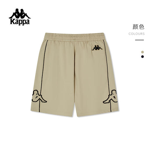 Kappa卡帕复古短裤2024新款男夏运动阔腿裤休闲五分裤K0E32DY27 商品图0