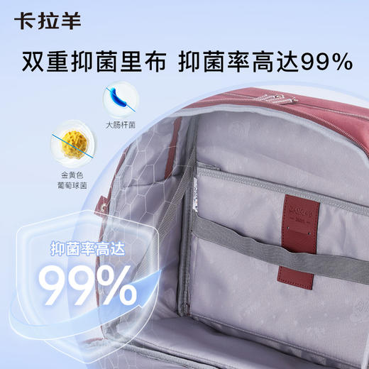 卡拉羊18L小学生1-4年级安全气囊减负缓震立体书包 莱茵河CX2195 商品图5