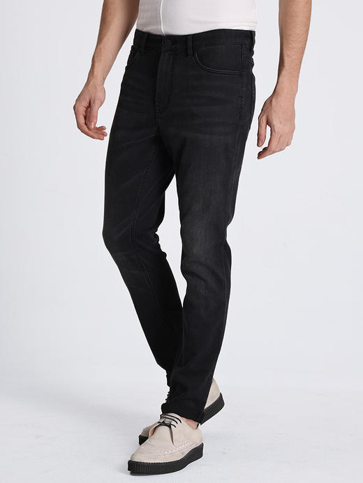 callisto黑色棉混纺牛仔裤 STJPW013T 商品图1