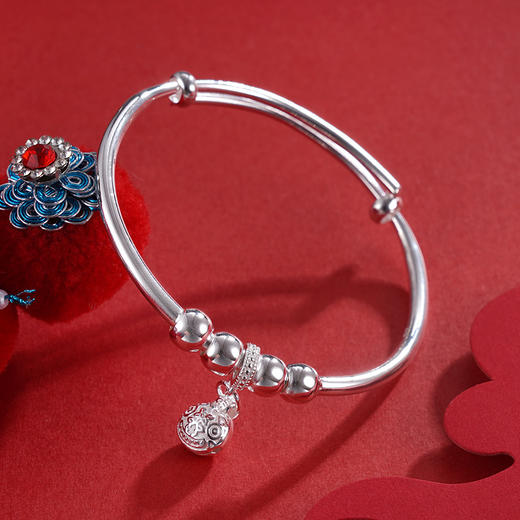 子佩集S990银【见花纳福】童镯【TZ000681-1】2403 商品图3
