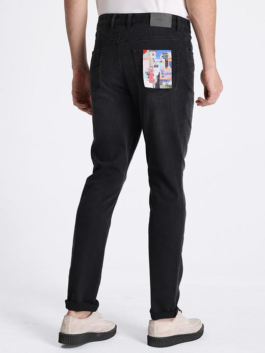 callisto黑色棉混纺牛仔裤 STJPW013T 商品图2