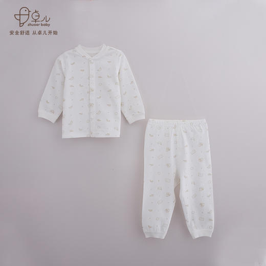 【纯棉打底套装】卓儿婴幼儿初春长袖家居内衣小宝宝衣服对襟套装 商品图3