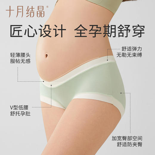 孕妇内裤怀孕期专用孕早中晚期低腰裆部纯棉大码无痕春夏 商品图4