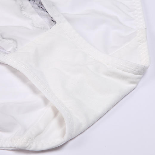 都市丽人薄透丝滑内裤女蕾丝+泳布内裤三角内裤YP42A7 商品图13