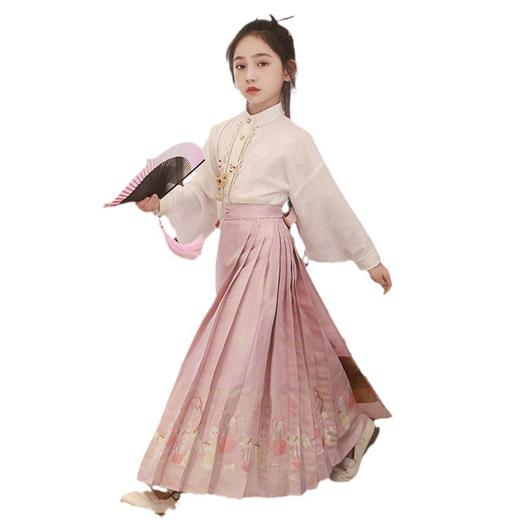女童马面裙春季套装唐装汉服礼服裙XN2665 商品图4