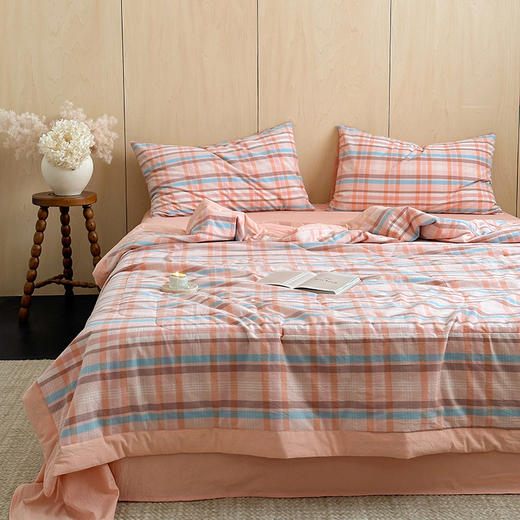 【格纹夏被】水洗棉夏凉被空调被子格纹全棉夏季薄被夏天被芯纯棉 商品图4