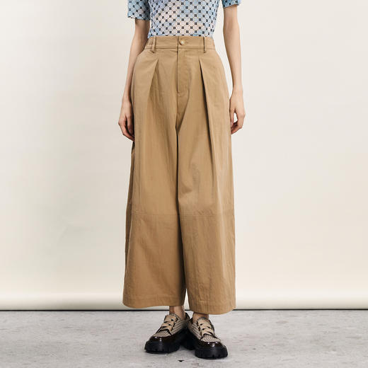 谜底大廓形灯笼裤女2024年夏新品造型感特色宽松休闲裤242MK0536 商品图0