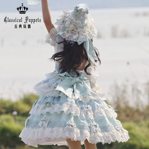 【再贩，全款预售】童装 安东尼蛋糕日常OP 绿人鱼/紫人鱼 古典玩偶 Lolita 商品图4