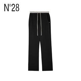 N°28 “雪糕裤”春款设计师舒适百搭休闲裤拼色松紧绳长裤9A11K008