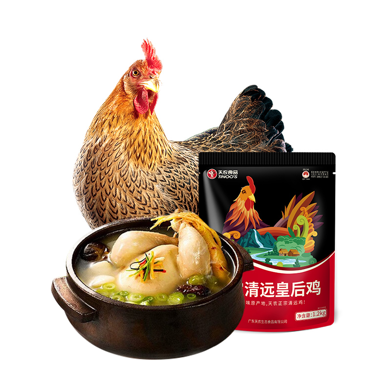天农清远鸡皇后鸡1.2kg/只  长天龄生态慢养 清远鸡中的皇后鸡
