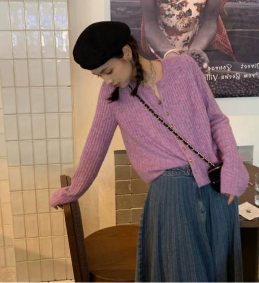 🔶【岚可可复古软糯高级感小开衫】🧶1、上身自带柔和滤镜，温柔爆了！复古软糯高级感小开衫！ 🍋 商品图0