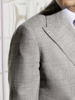 Stylbiella Super 130's 澳洲美丽诺羊毛浅灰色亲王格全麻衬套装 商品缩略图1