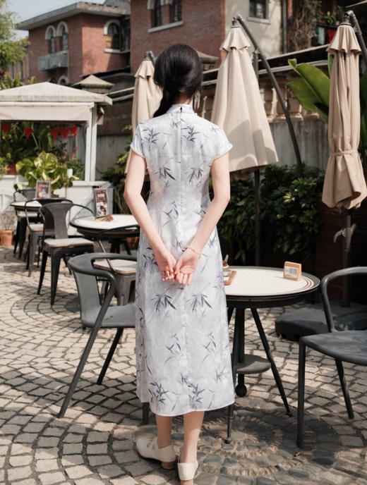 逸红颜明月优选『洛倾』影青色提花印花旗袍,清雅神秘的宋氏审美 商品图3