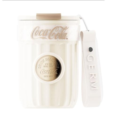 格沵（germ） 可口可乐联名款徽章系列保温杯 GE-CK23AW-B55系列 雪融白 400mL 商品图0