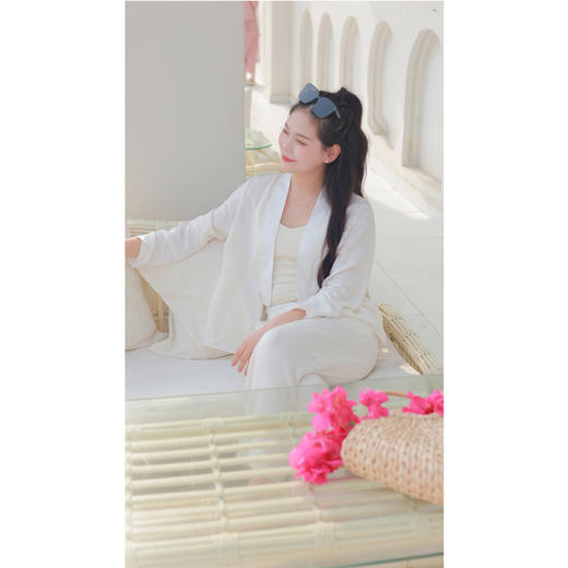 【抖音专属】对襟小衫（24710275山矾） 商品图0