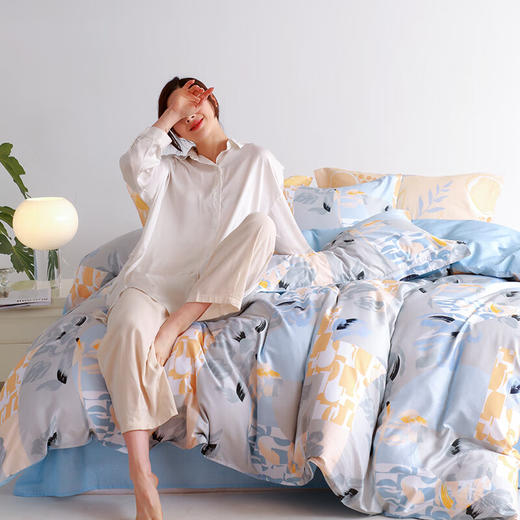 恒源祥全棉四件套被套床单家用床上用品套件 闲意礼盒装 商品图2