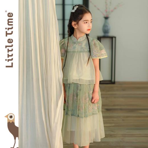 littletime女童中国风汉服套装裙2024新款夏装小女孩新中式两件套 商品图1