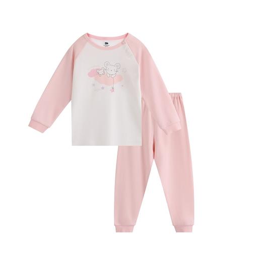 丽婴房-内衣类（秋）G3圆领套装1_浅粉 商品图0