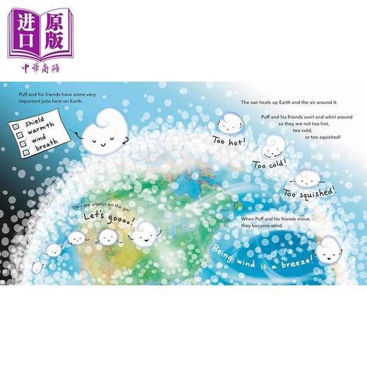 【中商原版】空气 Emily Kate Moon Puff 英文原版 儿童科普绘本 自然科学知识百科图画书 精装 进口读物4-8岁 All About Air 商品图2
