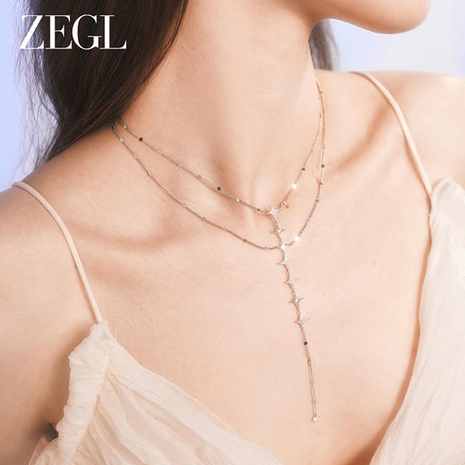 ZEGL设计师月映星河系列叠戴星星项链女款2024新款锁骨链颈链饰品 商品图1