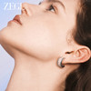 ZEGL设计师月映星河系列月亮925银耳环女2024新款耳圈耳钉耳饰品 商品缩略图3