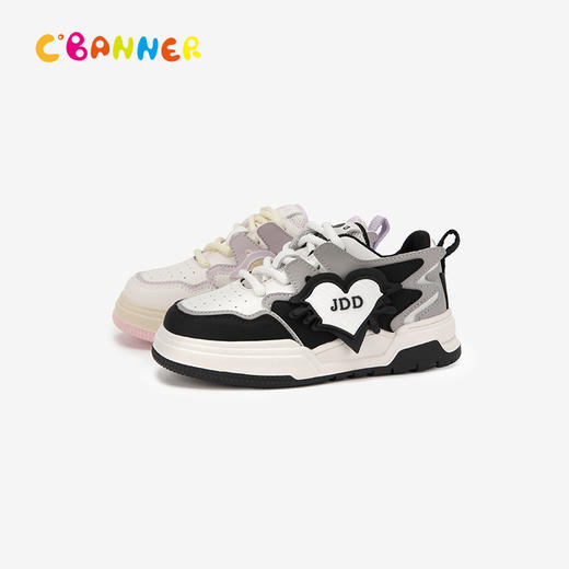 千百度童鞋轻盈透气儿童板鞋女春夏时尚运动休闲鞋女童A24123630 商品图1