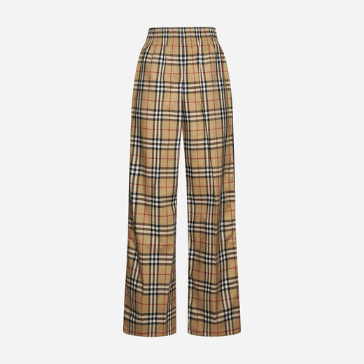 BURBERRY 巴宝莉 女士棉质运动休闲裤 格子 8083148 A7028 商品图0