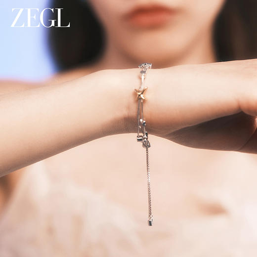 ZEGL设计师月映星河系列925银星星手链女2024新款小众精致手饰品 商品图2