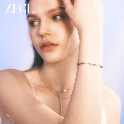ZEGL设计师月映星河系列925银手链女2024新款小众精致月亮手饰品 商品图1