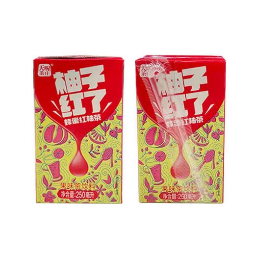 天喔蜂蜜柚子茶  柚子红了250ml*16盒  整箱装 商品图2