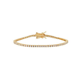 订购8周到｜Lili Claspe-Mini Amina-迷你 金色 网球 手链［美国设计师］