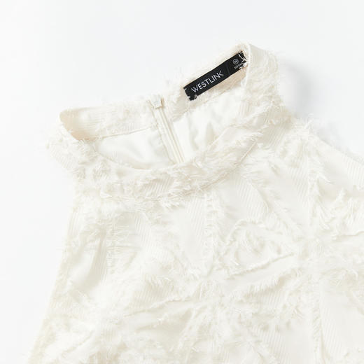 西遇小香风连衣裙女新款挂脖高级感名媛流苏收腰短裙V0050527 商品图5