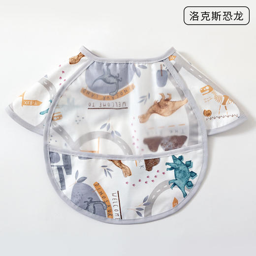 【短袖防污罩衣 一擦即净】宝宝儿童吃饭罩衣婴儿围嘴围兜防水饭兜防油围嘴反穿衣男女宝四季 商品图8