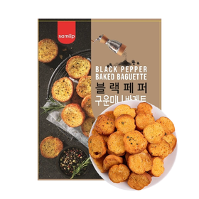 三立黑胡椒味面包干100g
