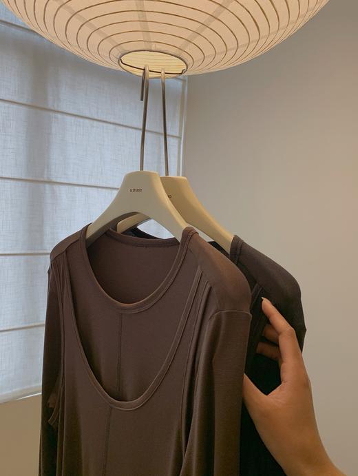 老米优品🎈自然风设计感，度假风拉满《莱赛尔天丝假两件叠搭T》轻盈，仙气，独特，显瘦！T240308A 商品图2