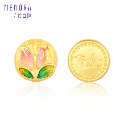 等一朵花开 郁金香-郁见幸福 黄金足金转运珠女款MEMORA诗普琳HP648201 商品图5