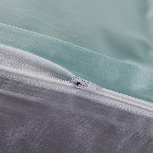 恒源祥60支长绒棉四件套简约纯色刺绣套件高端礼盒装 牛油果绿200*230cm 商品图1