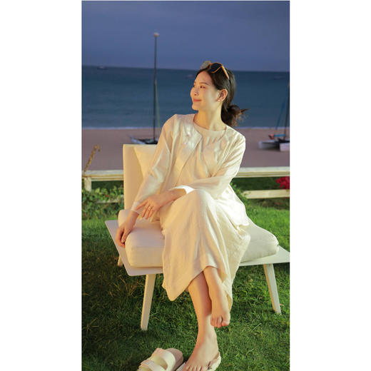 【抖音专属】拼边小衫（24710199-凝脂） 商品图2