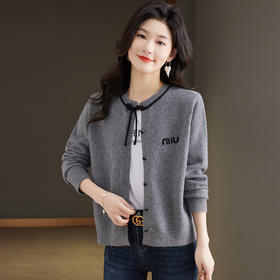 小香风今年流行毛衣外套，早春短款上衣针织开衫CC- 26-8025