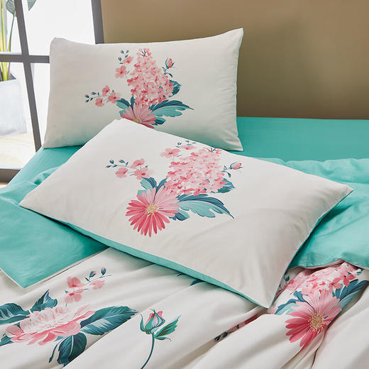 恒源祥家纺四件套60支全棉刺绣床上用品四季款 伊妮1.5/1.8米床通用 商品图7