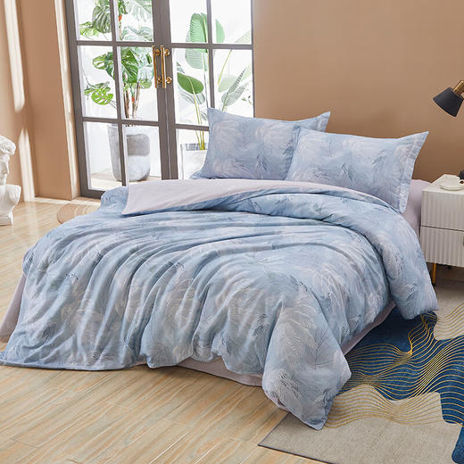 恒源祥家纺四件套全棉磨毛花卉四季款床上用品套件 丛林拂晓1.5/1.8米床 商品图2