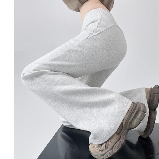 【微喇叭华棉运动裤】弹力松紧高腰设计 微喇脚口显腿直 穿着舒适无束缚 提臀显瘦 简约百搭款 商品图5