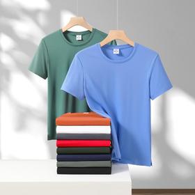 180克100D5A级抗菌【双面珠花】锦氨无缝纯色圆领T恤  ZT-5A100
