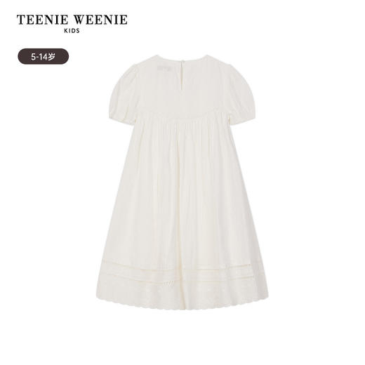 TeenieWeenie Kids小熊童装春夏女童全棉法式泡泡袖连衣裙TKOW246461N 商品图7