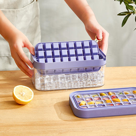 摩登主妇冰块模具家用食品级冰箱自制冰盒冻冰块翻转按压冰格神器 商品图1